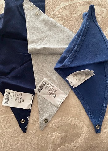 Mavi ve Gri Desenli Bebek Önlükleri - Görsel 2