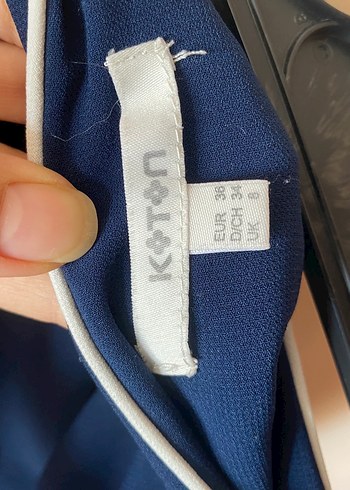 36 Beden Mavi Midi Eteği, Kemerli, Ofis Şıklığı