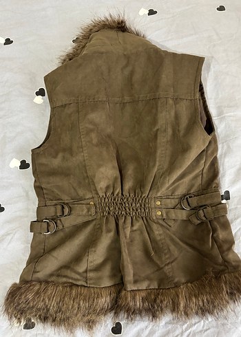 Kahverengi Süet Kürklü Yelek - Görsel 2