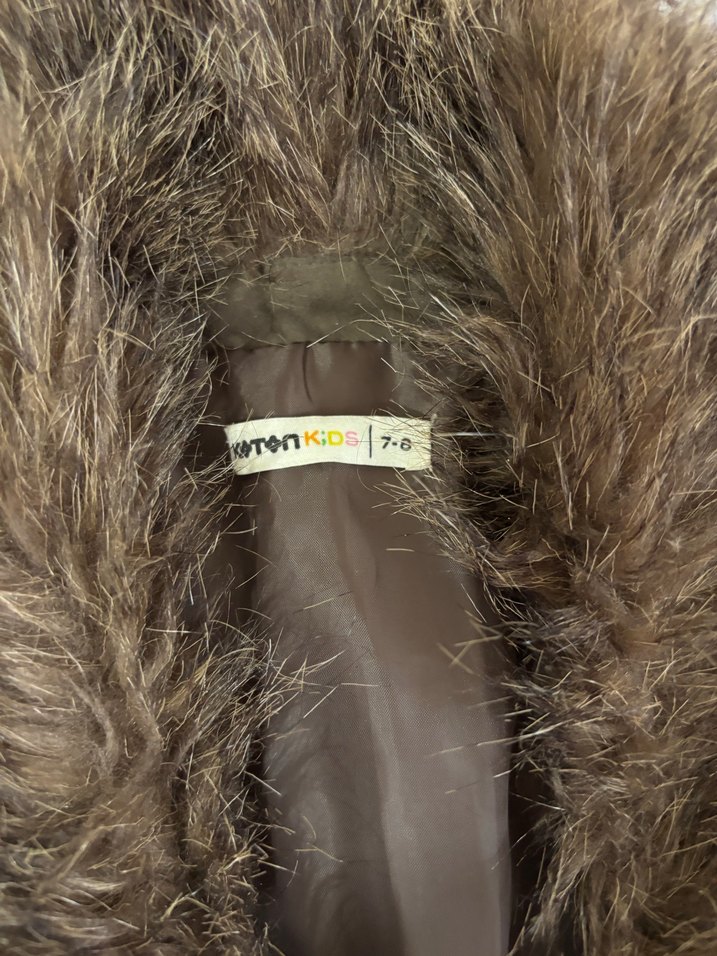 Kahverengi Süet Kürklü Yelek - Görsel 4