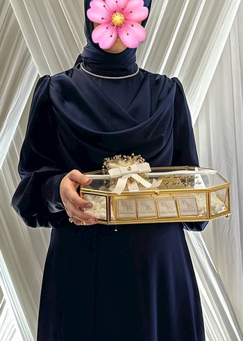 Lacivert abiye - Görsel 2