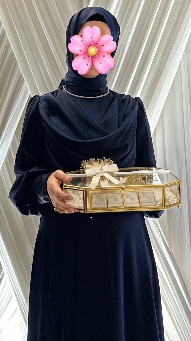 Lacivert abiye - Görsel 2