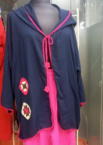 universal Beden pembe Renk motifli Bohem Tarzı Pembe pantolon ve kimono
