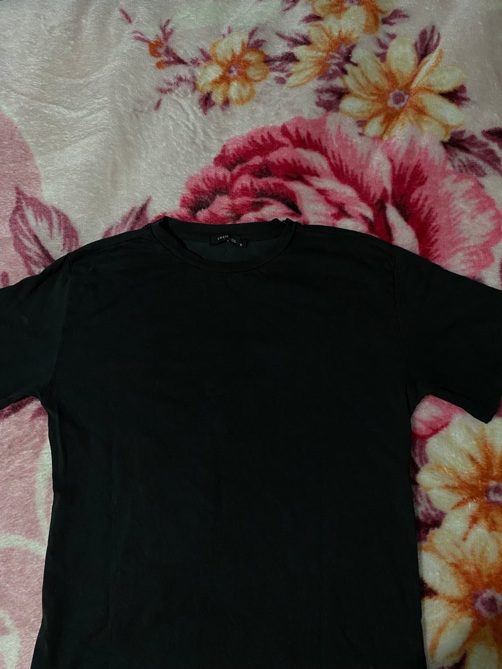 Siyah kadın Basic Kısa Kollu Tişört - Görsel 2