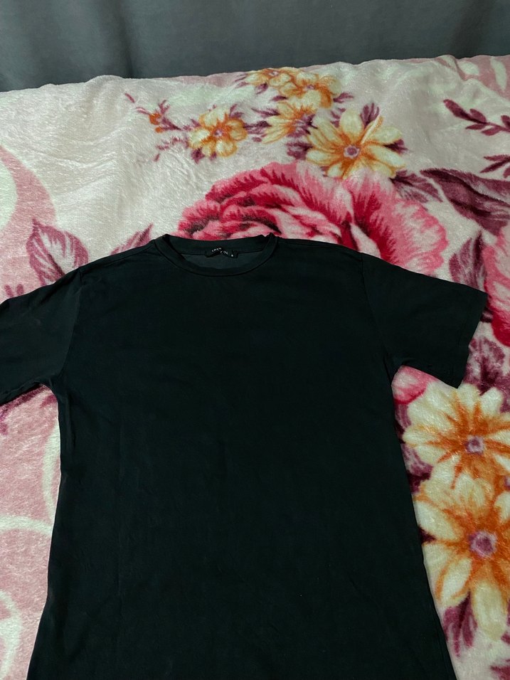 Siyah kadın Basic Kısa Kollu Tişört - Görsel 4