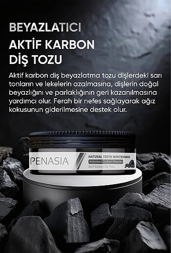 Beden Renk Penasia Beyazlatıcı Aktif Karbon Diş Tozu