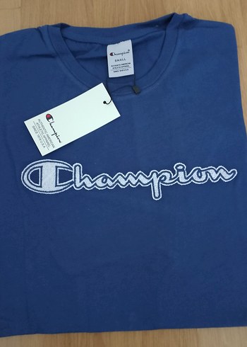 Champion Mavi Pamuklu Erkek Tişört