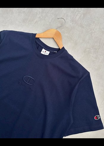 Nike Champion Lacivert Erkek Oversize Kısa Kollu Tişört