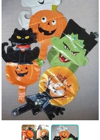 Renkli Halloween Temali Balon Seti