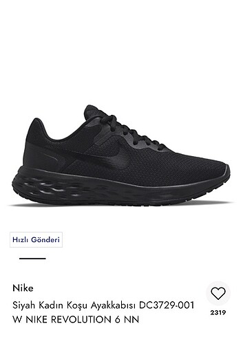 Nike Nike siyah koşu ayakkabısı