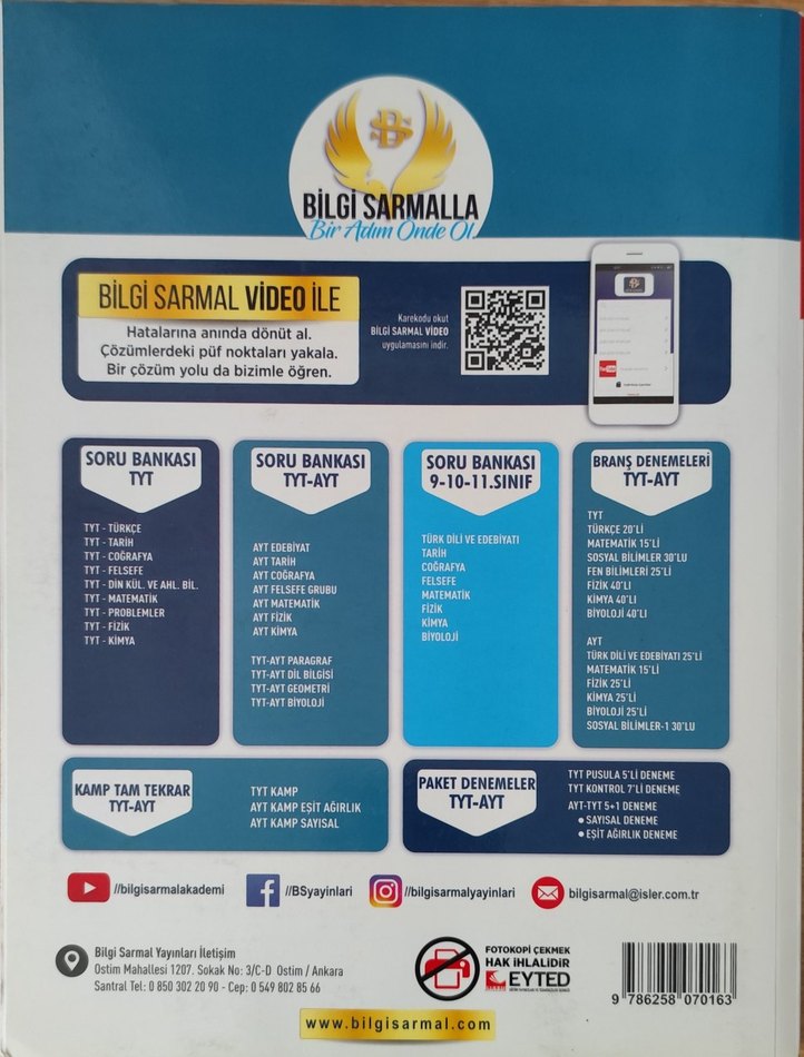11. Sınıf Bilgi Sarmal Matematik Soru Bankası - Görsel 4