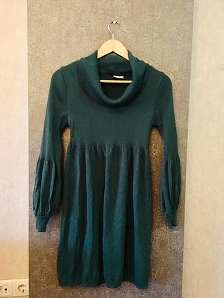 Zümrüt Yeşili Kışlık Elbise