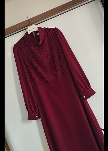 40 Beden bordo Renk Elbise