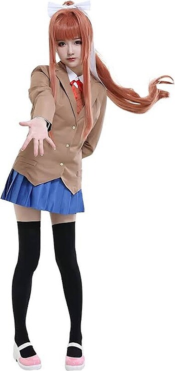 Doki doki literature club cosplay monika kostüm