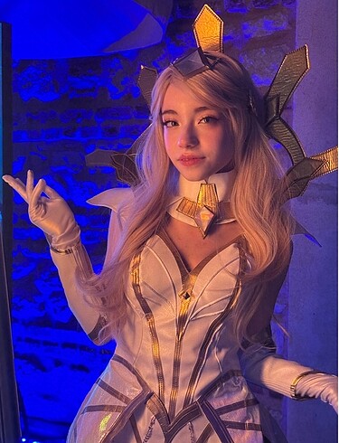 xs Beden beyaz Renk Lux elementalist cosplay kostüm