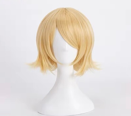 Cosplay peruğu sarı