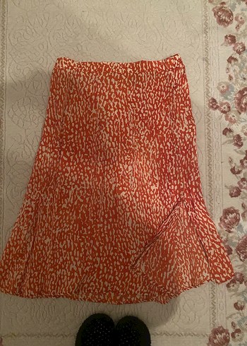 Bohem Tarz Midi yırtmaçlı Etek - Görsel 2