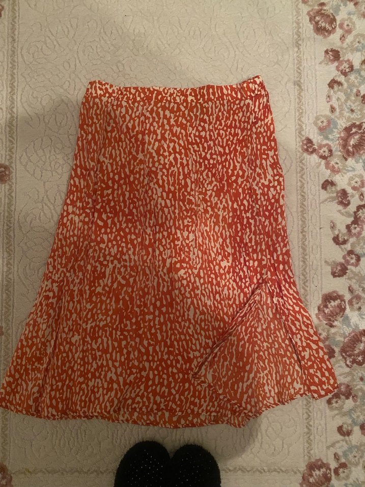 Bohem Tarz Midi yırtmaçlı  Etek - Görsel 2