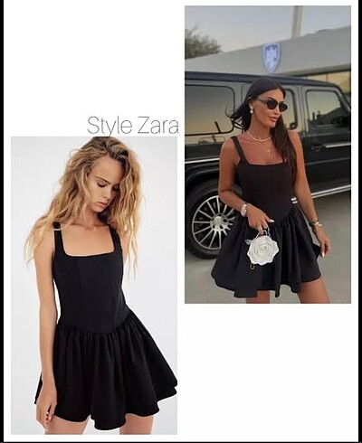 s Beden Korse detay orijinal zara elbise