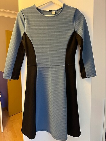 36 Beden H&M 36 beden mavi-lacivert elbise