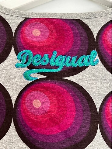 xs Beden çeşitli Renk Desigual XS desenli ve işlemeli elbise