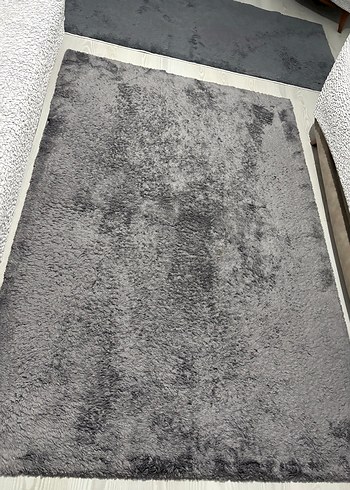 Gri Modern Düz Dokulu Halı - Görsel 2