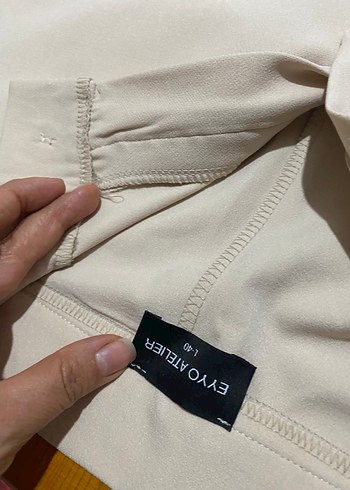 Bej Kadın Kumaş Pantolon - Görsel 3