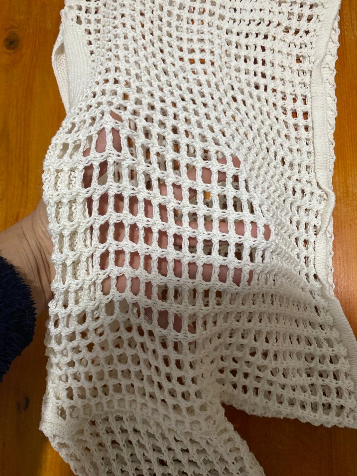 Kadın Beyaz Dantel Detaylı Bohem Triko - Görsel 3