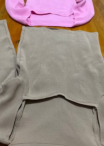 Pembe Kadın Uzun Kollu Triko Kazak - Görsel 3