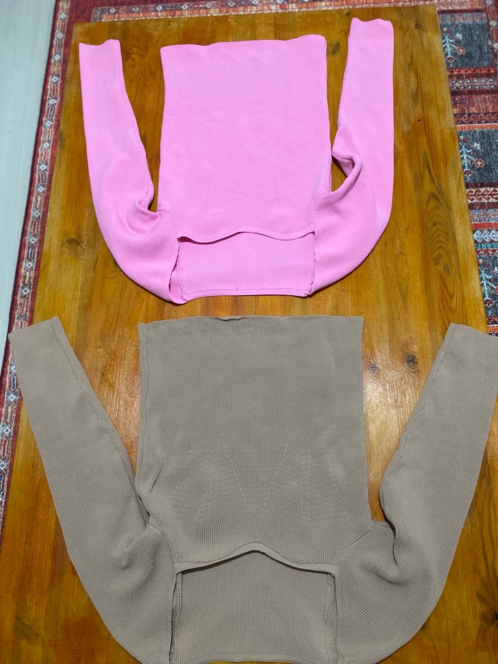 Pembe Kadın Uzun Kollu Triko Kazak - Görsel 4