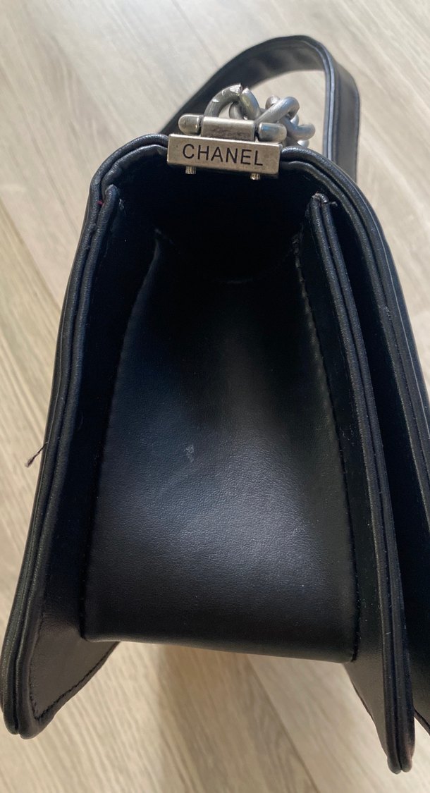 Zincir Detaylı Siyah Deri Kadın Çanta - Görsel 2