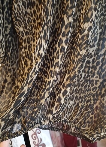 xl Beden Ver moda leopar gömlek