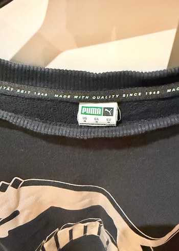m Beden mavi Renk Mavi Puma Baskılı Kadın Sweatshirt