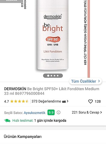 50 spf içeriyor fondöten 