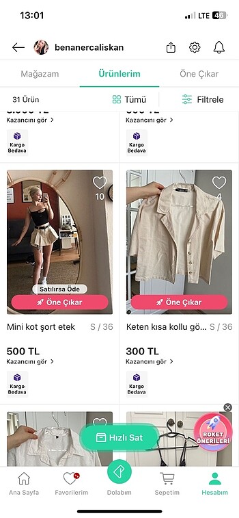 Diğer Elbise ve iki şort etek