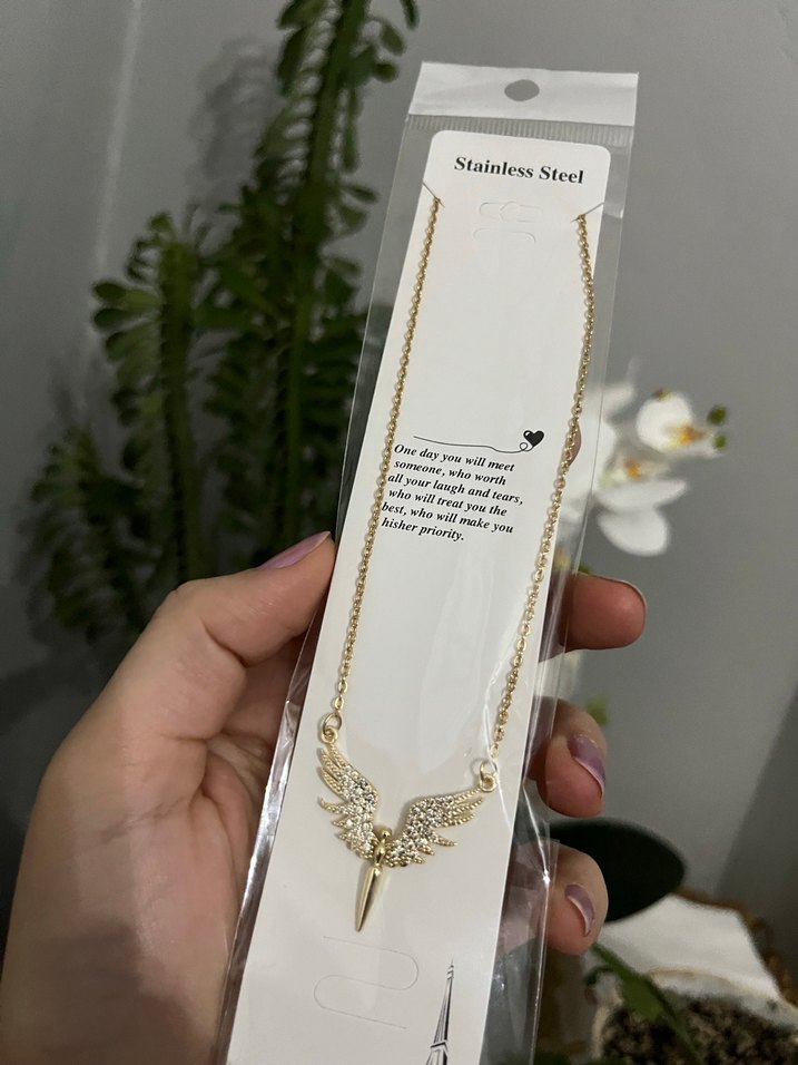 Altın Renk Zincir Detaylı Kadın Kolye - Görsel 2