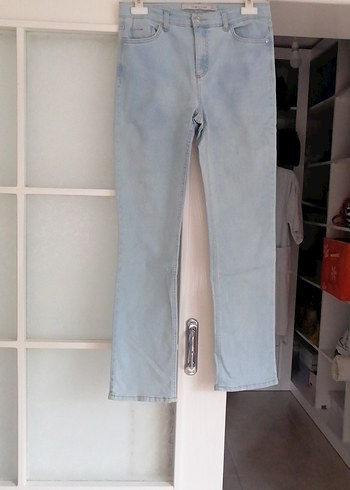 Pastel Mavi Kadın Denim Pantolon