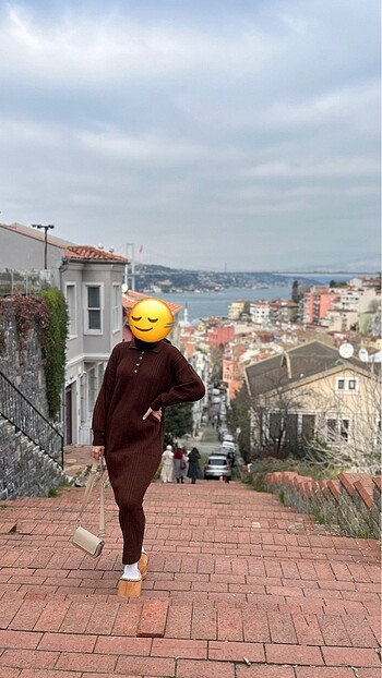 universal Beden Uzun triko elbise