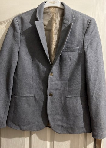 Defacto Gri Tek Dugmeli Klasik Blazer Ceket
