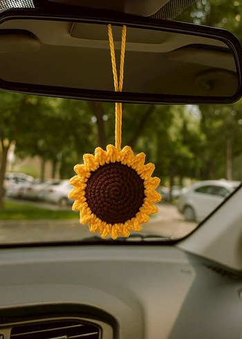 Sarı Örgü Ayçiçeği Anahtarlık - Görsel 7