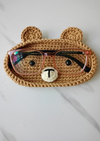 Renkli Kahverengi Örgü Kedi Aksesuarı - Görsel 2