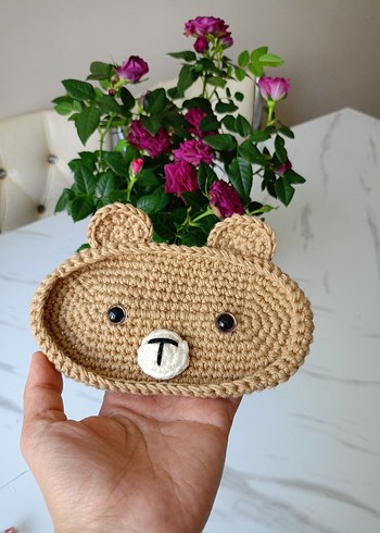 Renkli Kahverengi Örgü Kedi Aksesuarı - Görsel 6