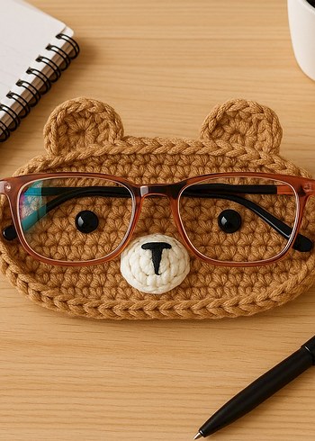 Renkli Kahverengi Örgü Kedi Aksesuarı - Görsel 4