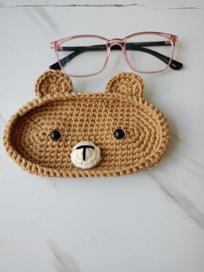 Renkli Kahverengi Örgü Kedi Aksesuarı - Görsel 5