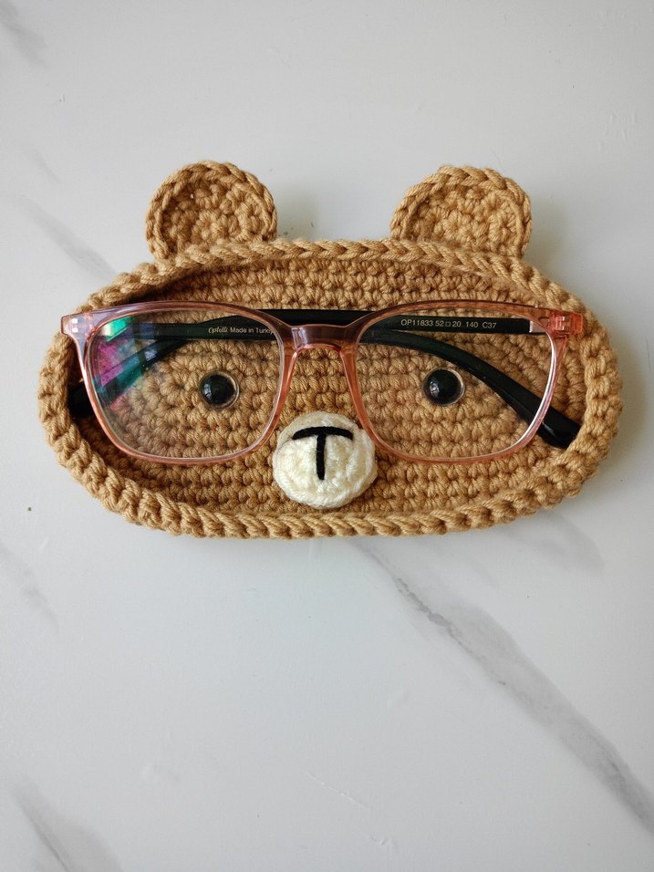 Renkli Kahverengi Örgü Kedi Aksesuarı - Görsel 2