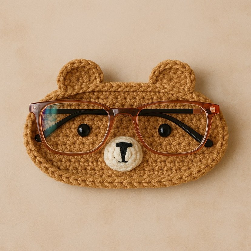 Renkli Kahverengi Örgü Kedi Aksesuarı - Görsel 3