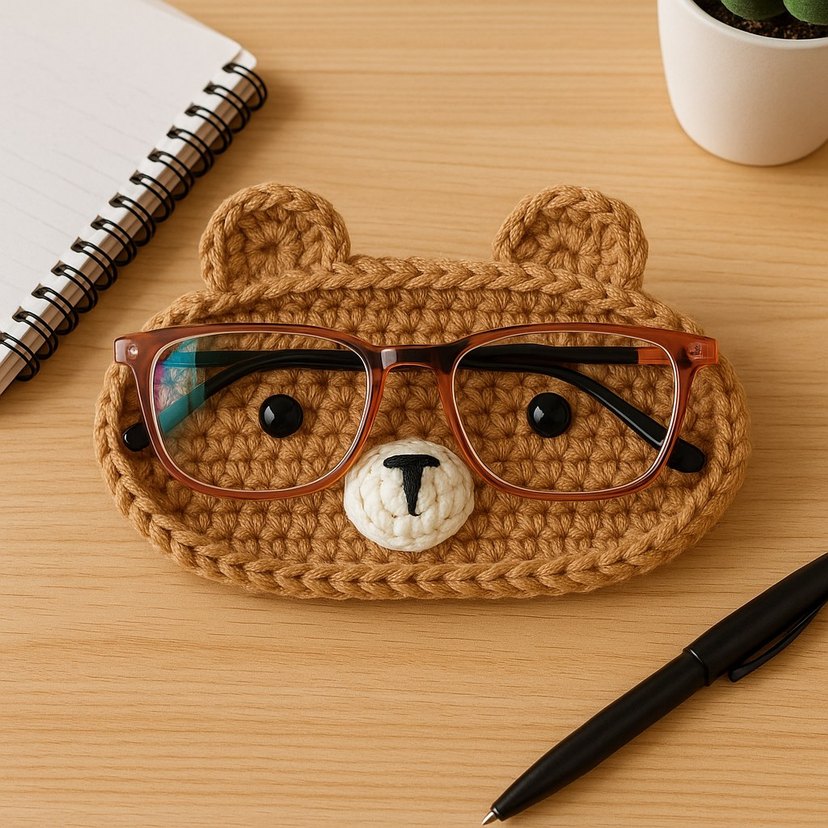 Renkli Kahverengi Örgü Kedi Aksesuarı - Görsel 4