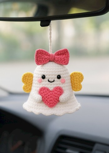 Pembe Fiyonk ve Kalp Detaylı Peluş Oyuncak - Görsel 6