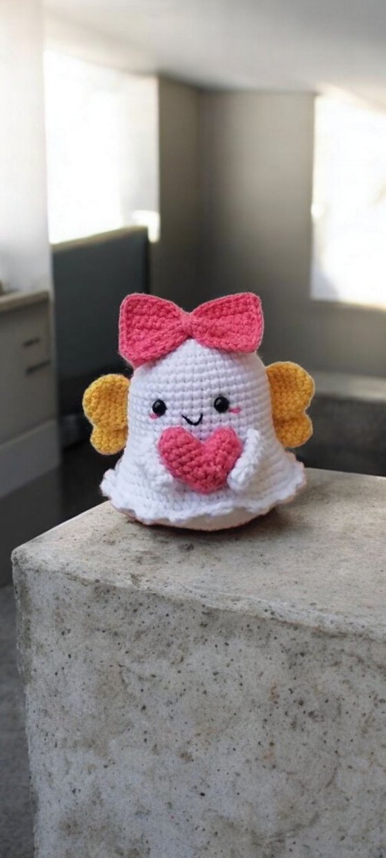 Pembe Fiyonk ve Kalp Detaylı Peluş Oyuncak - Görsel 5