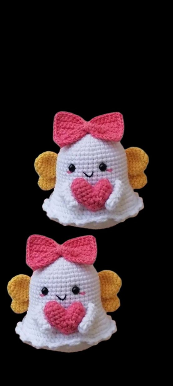 Pembe Fiyonk ve Kalp Detaylı Peluş Oyuncak - Görsel 2